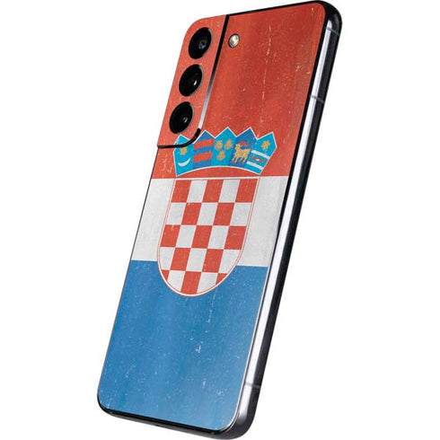 Croatia Flag Distressed Galaxy S22 Skin